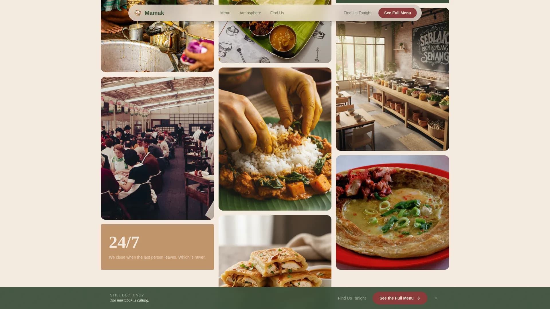 Night — Authentic Malaysian Street Landing Page Template