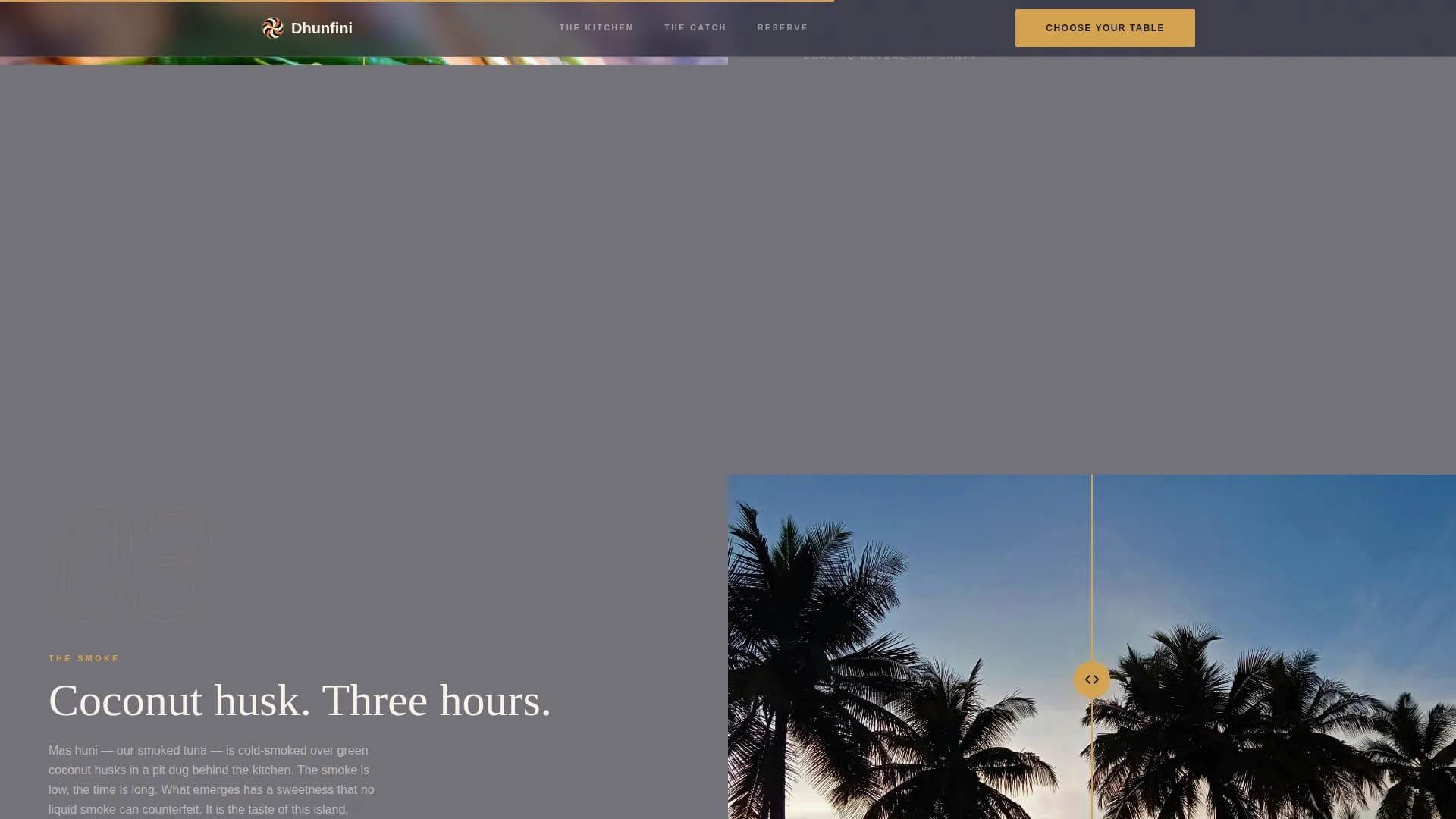 Dhunfini — Maldivian Restaurant Landing Page Template