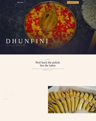 Dhunfini — Maldivian Restaurant Landing Page Template