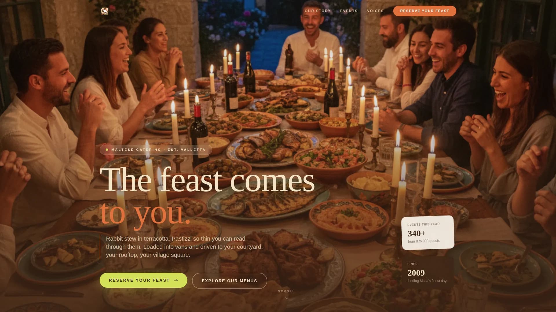 Fiesta — Premium Maltese Catering Landing Page Template