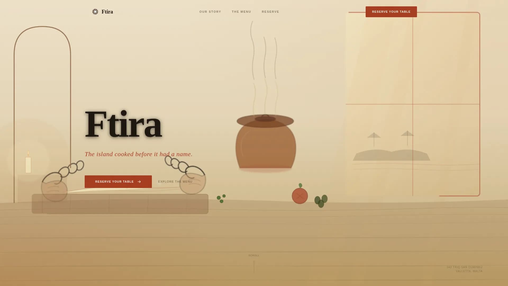 Malta — Immersive Maltese Cuisine Landing Page Template
