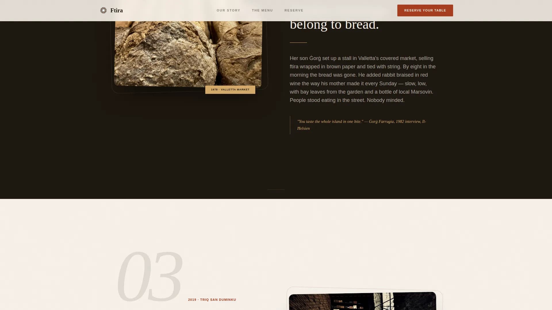 Malta — Immersive Maltese Cuisine Landing Page Template