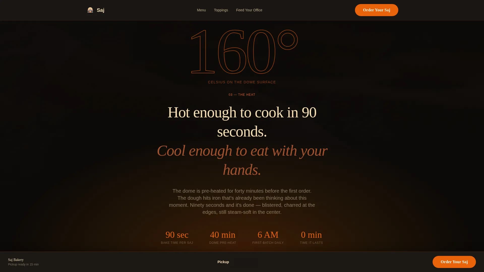 Middle Eastern Cuisine & Dining Online Professional Website Template