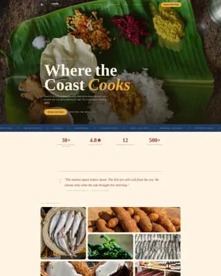 Bounty — Coastal Event Catering Landing Page Template