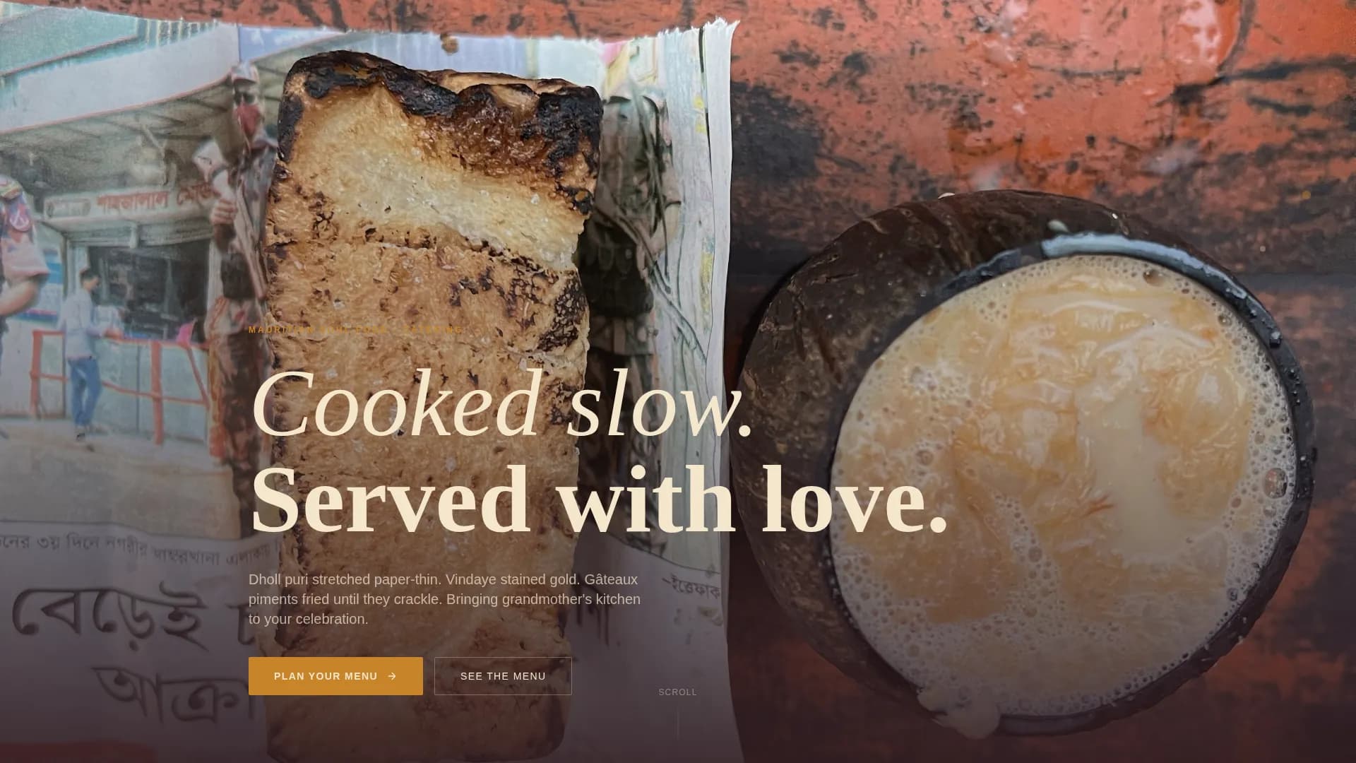 Island — Artisan Mauritian Catering Landing Page Template