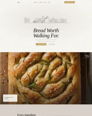 Hearth - Artisan Mediterranean Bakery Landing Page Template