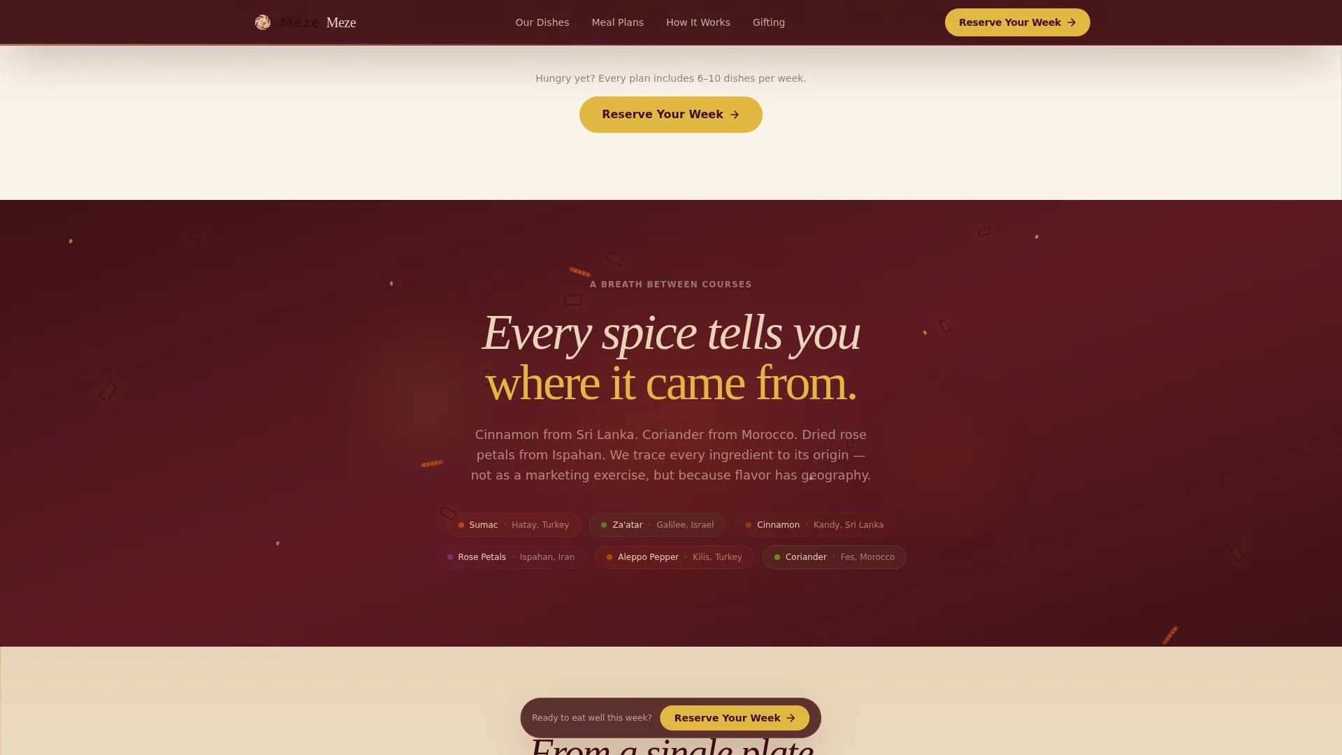 Meze - Authentic Mediterranean Catering Landing Page Template