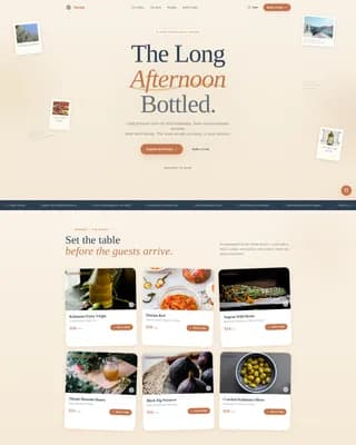 Mediterranean Diet Food & Dining Professional Website Template