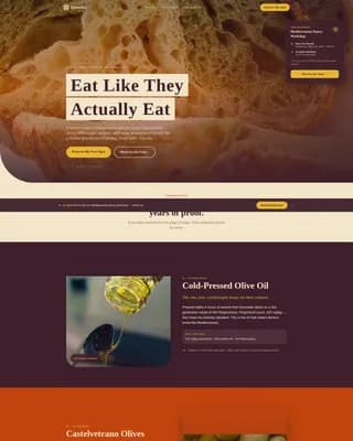 Cosecha - Mediterranean Pantry Workshop Landing Page Template