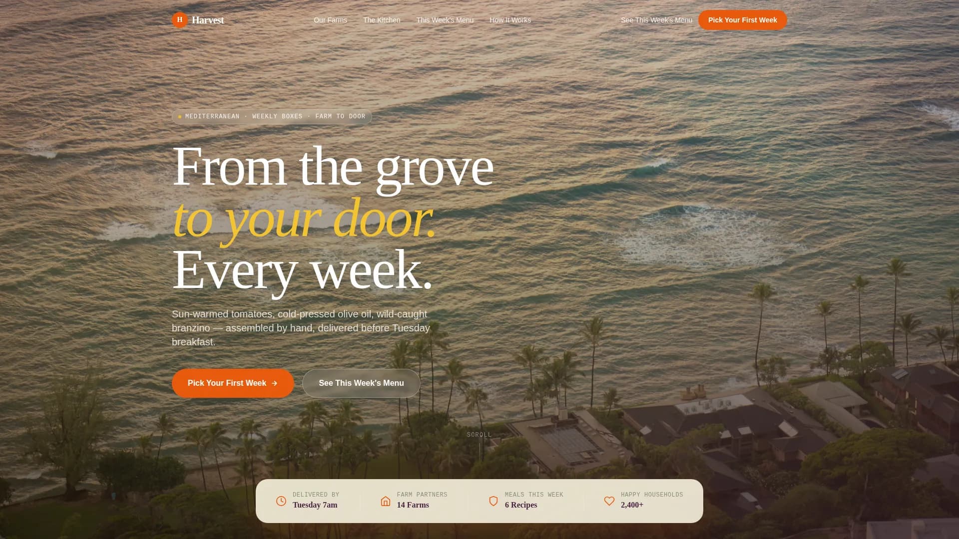 Orchard — Farm Mediterranean Delivery Landing Page Template
