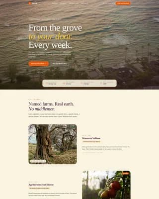 Orchard — Farm Mediterranean Delivery Landing Page Template