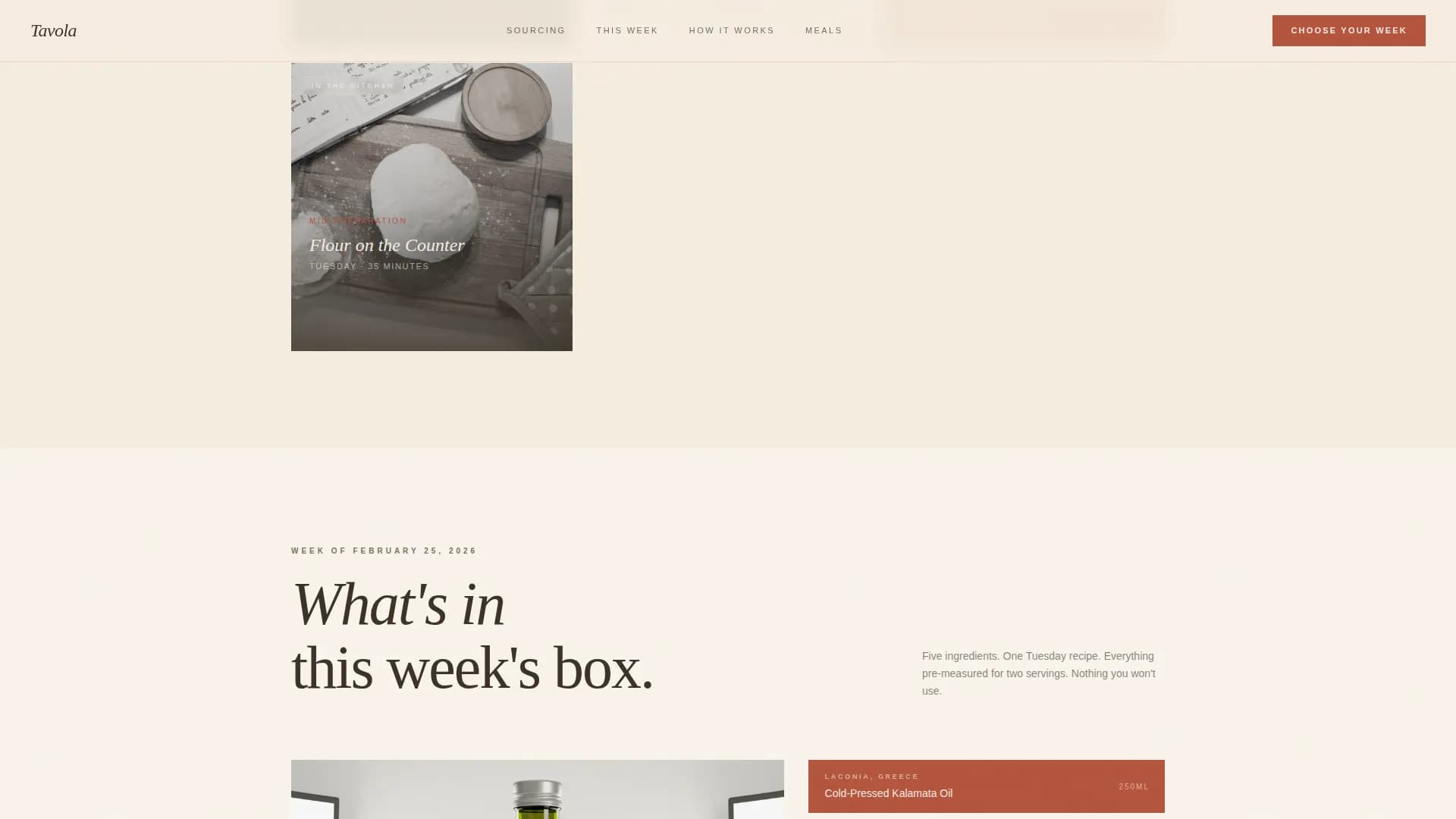 Taverna — Artisan Mediterranean Kit Landing Page Template