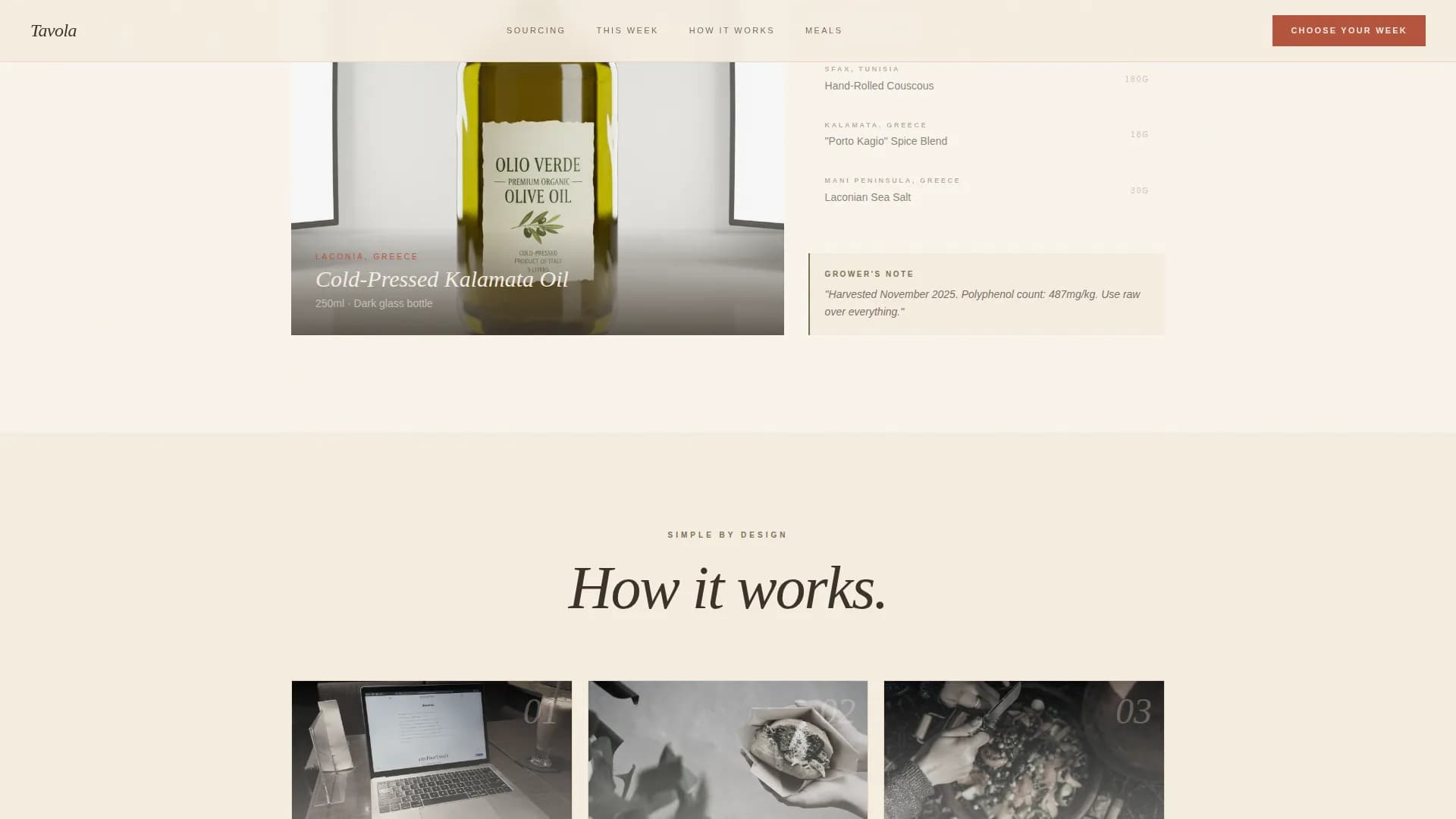 Taverna — Artisan Mediterranean Kit Landing Page Template