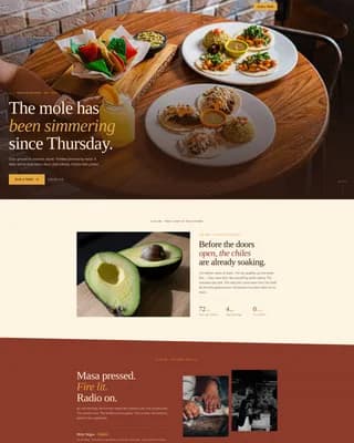 Tierra — Heritage Mexican Dining Landing Page Template