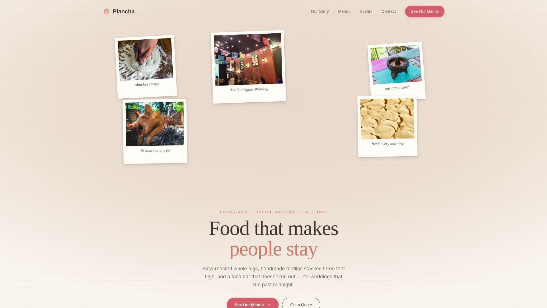 Cocina — Premium Mexican Catering Landing Page Template