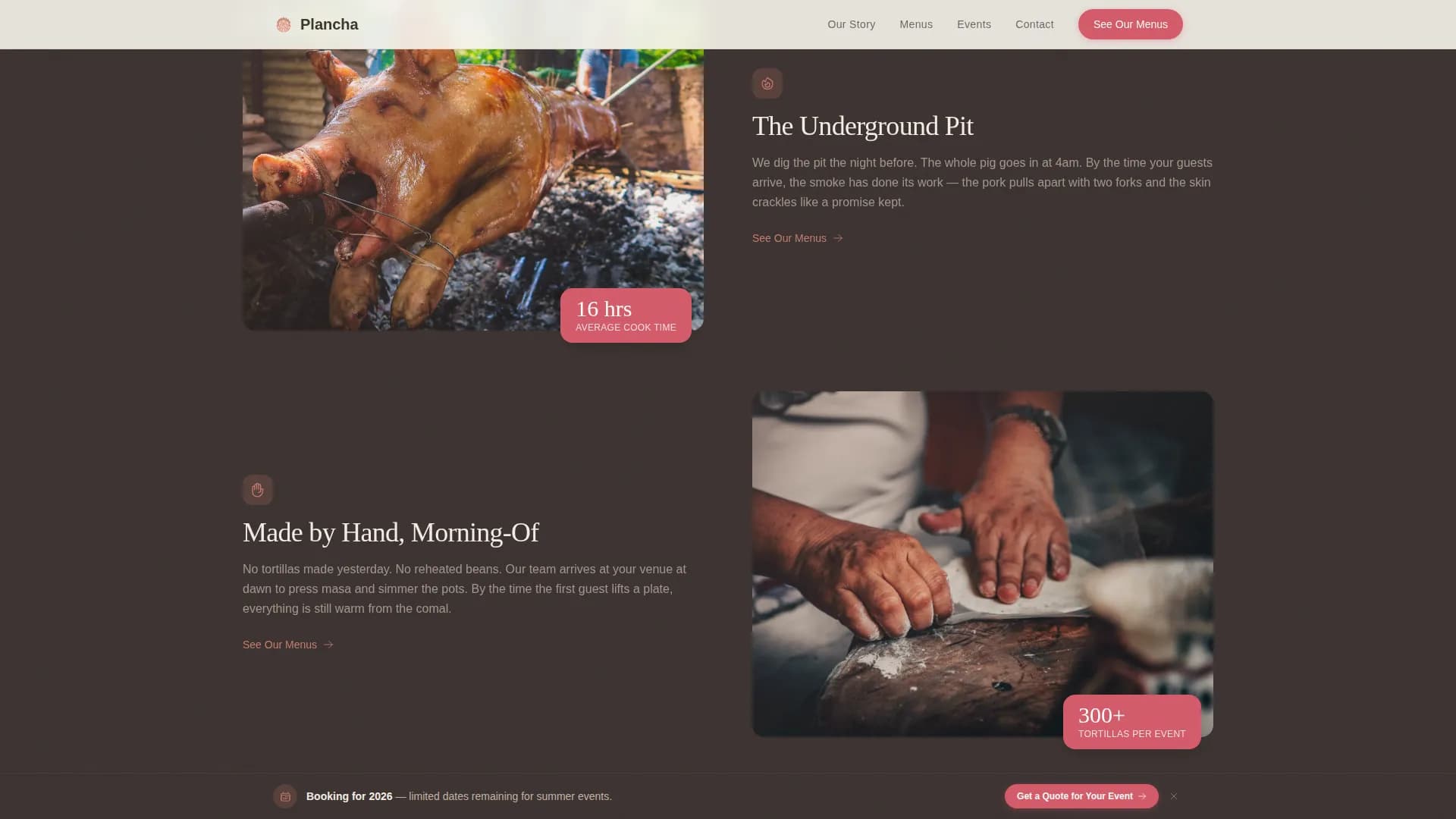 Cocina — Premium Mexican Catering Landing Page Template