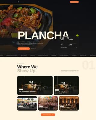 Plancha — Sizzling Nicaraguan Food Truck Landing Page Template