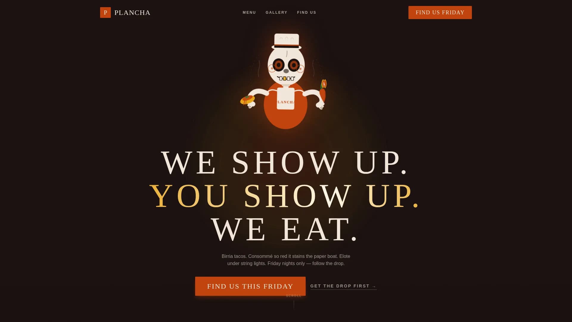 Plancha — Artisan Mexican Restaurant Landing Page Template
