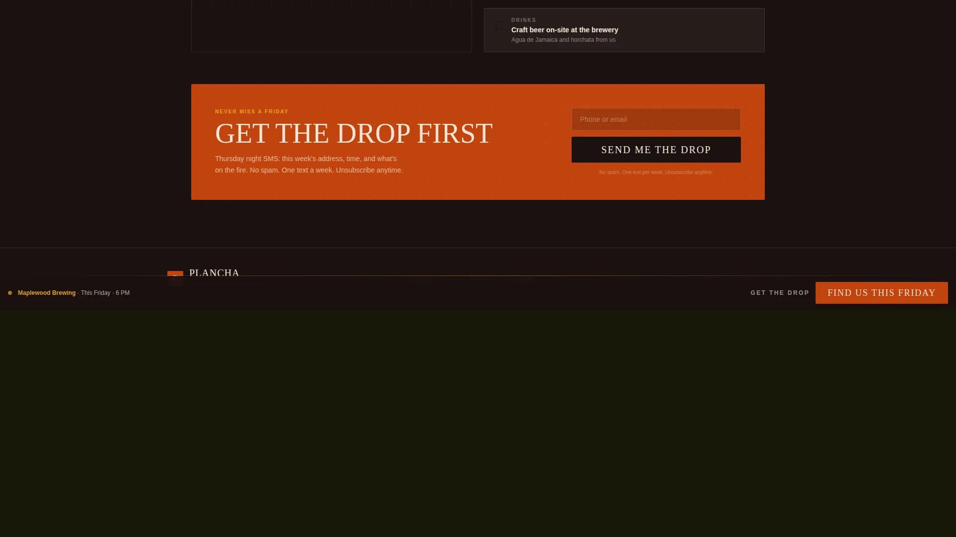 Plancha — Artisan Mexican Restaurant Landing Page Template