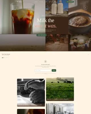 Churn — Premium Dairy Delivery Landing Page Template