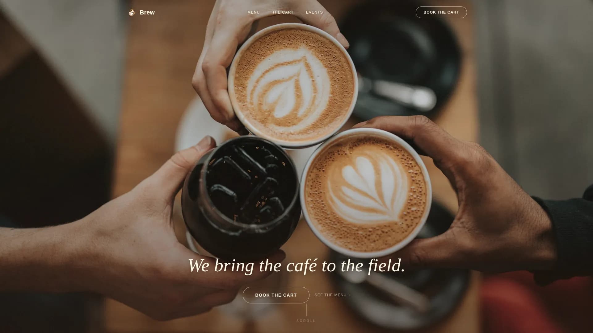 Brew — Mobile Coffee Shop Landing Page Template