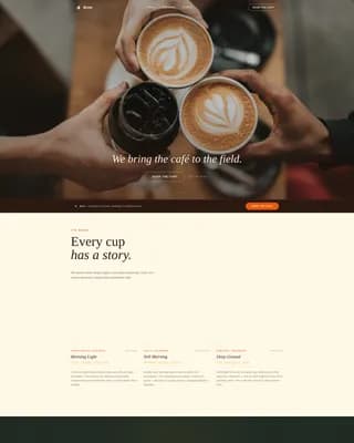 Brew — Mobile Coffee Shop Landing Page Template