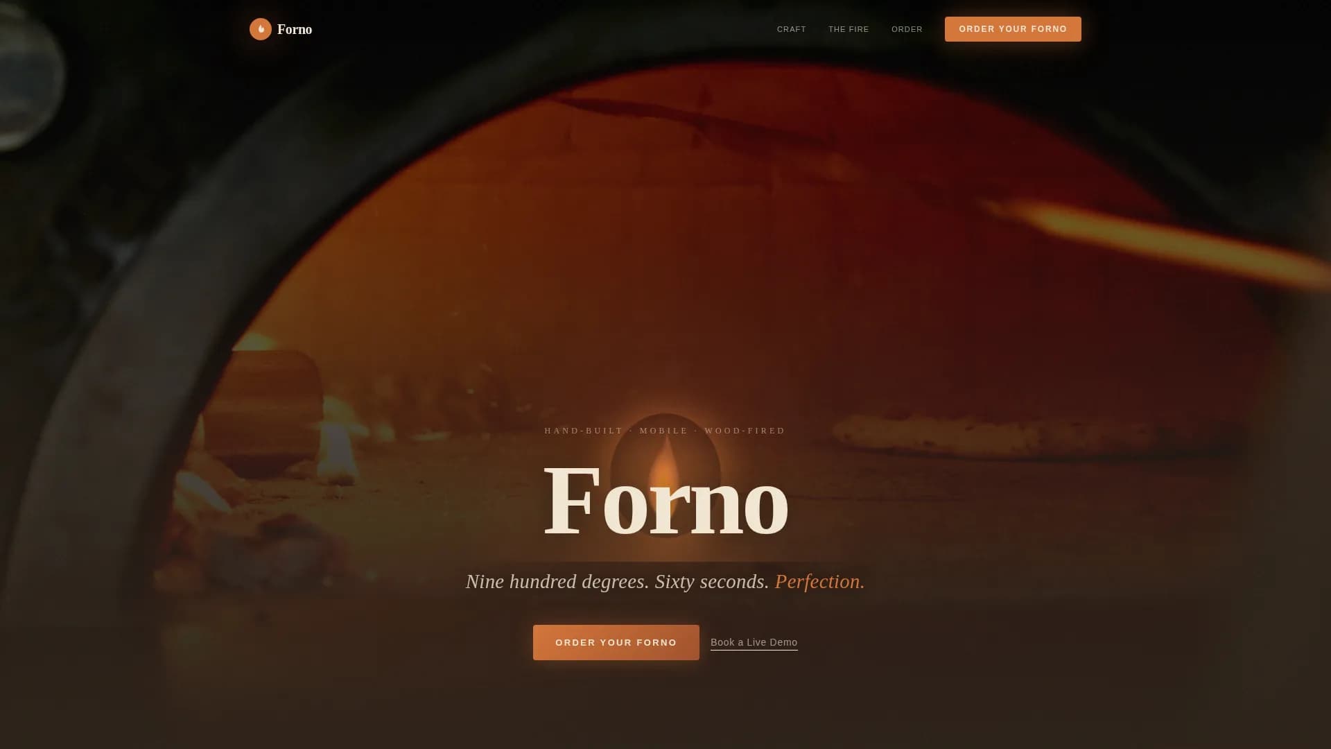 Forno — Mobile Pizza Service Landing Page Template