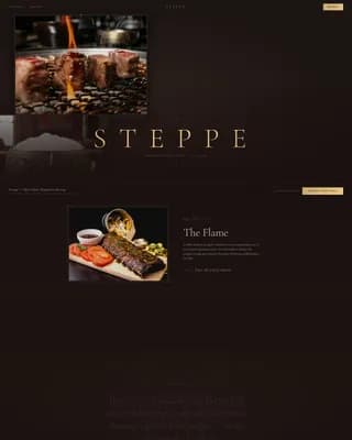 Steppe — Luxury Dining Venue Landing Page Template