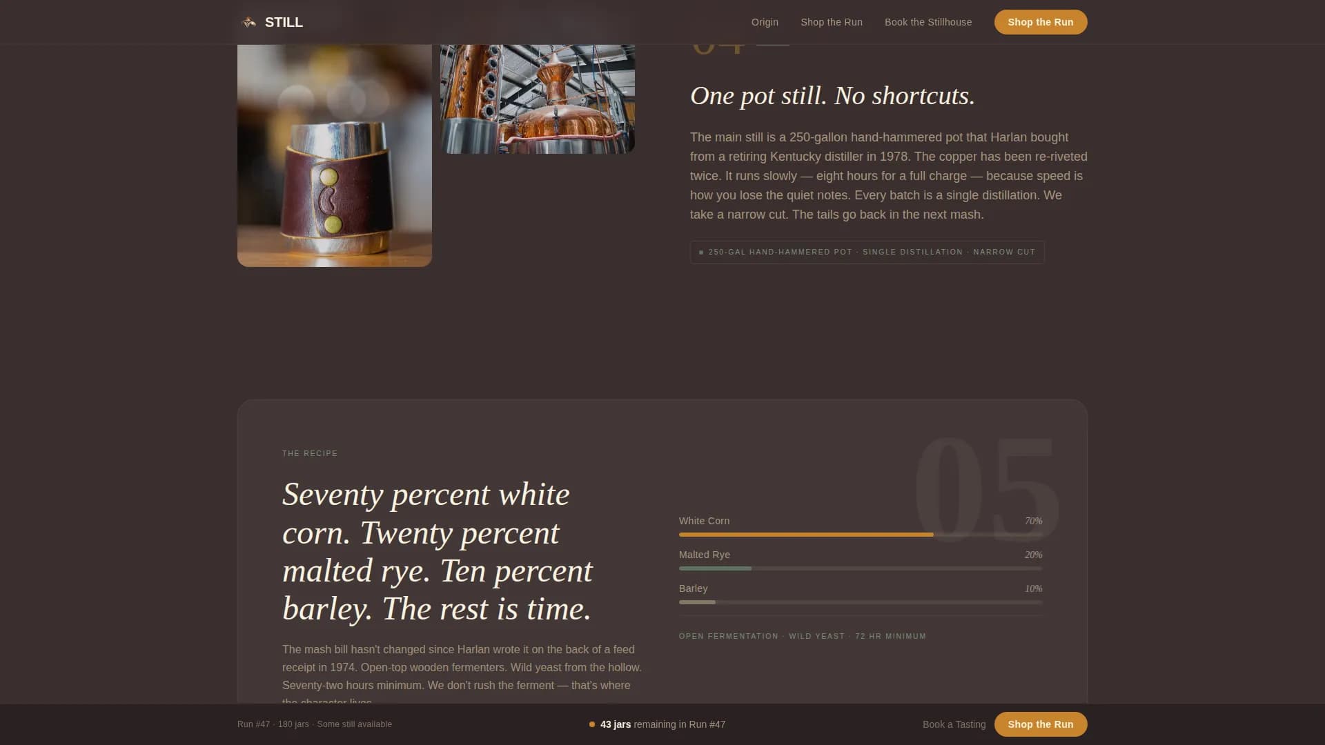Still — Craft Distillery Landing Page Template