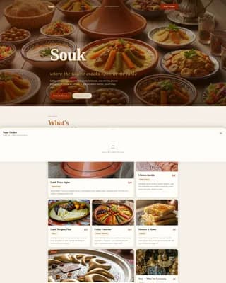 Souk — Moroccan Dining Landing Page Template