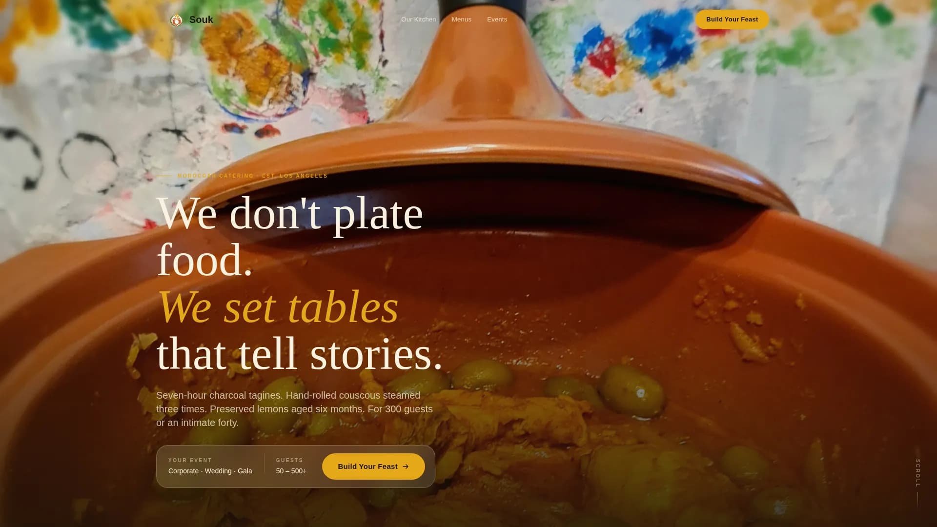 Souk — Moroccan Catering Landing Page Template