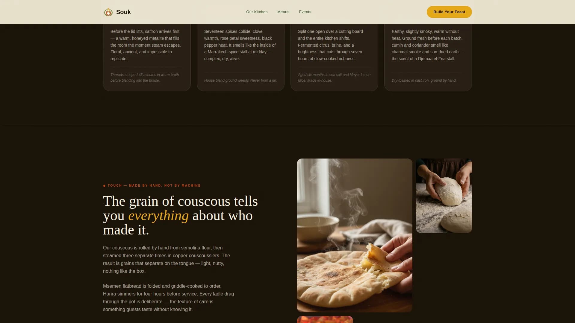 Souk — Moroccan Catering Landing Page Template
