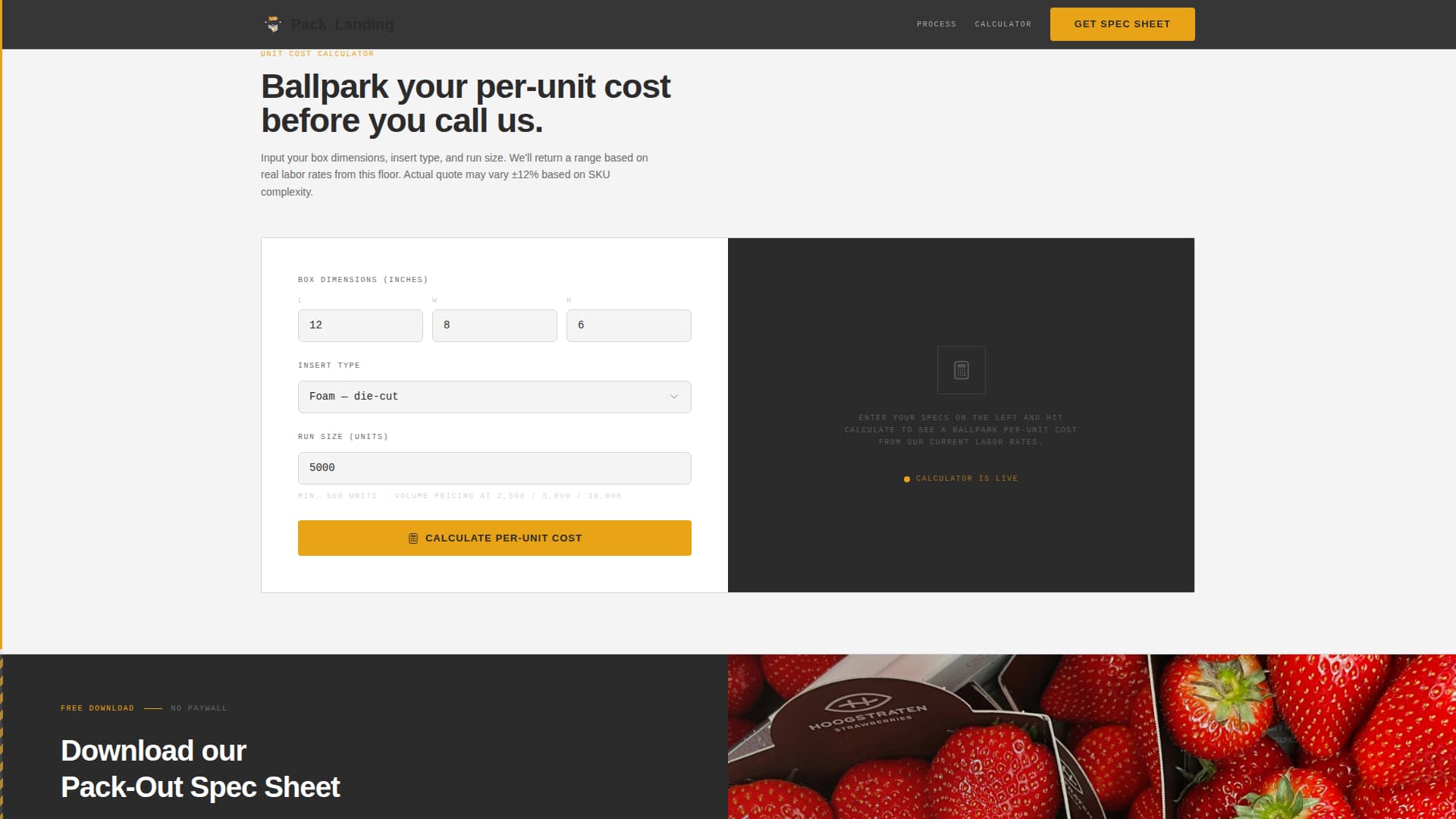 Packline - Industrial Assembly Landing Page Template