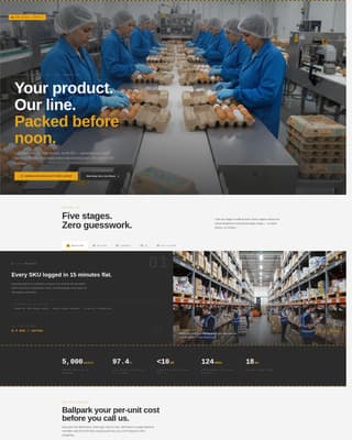 Packline - Industrial Assembly Landing Page Template