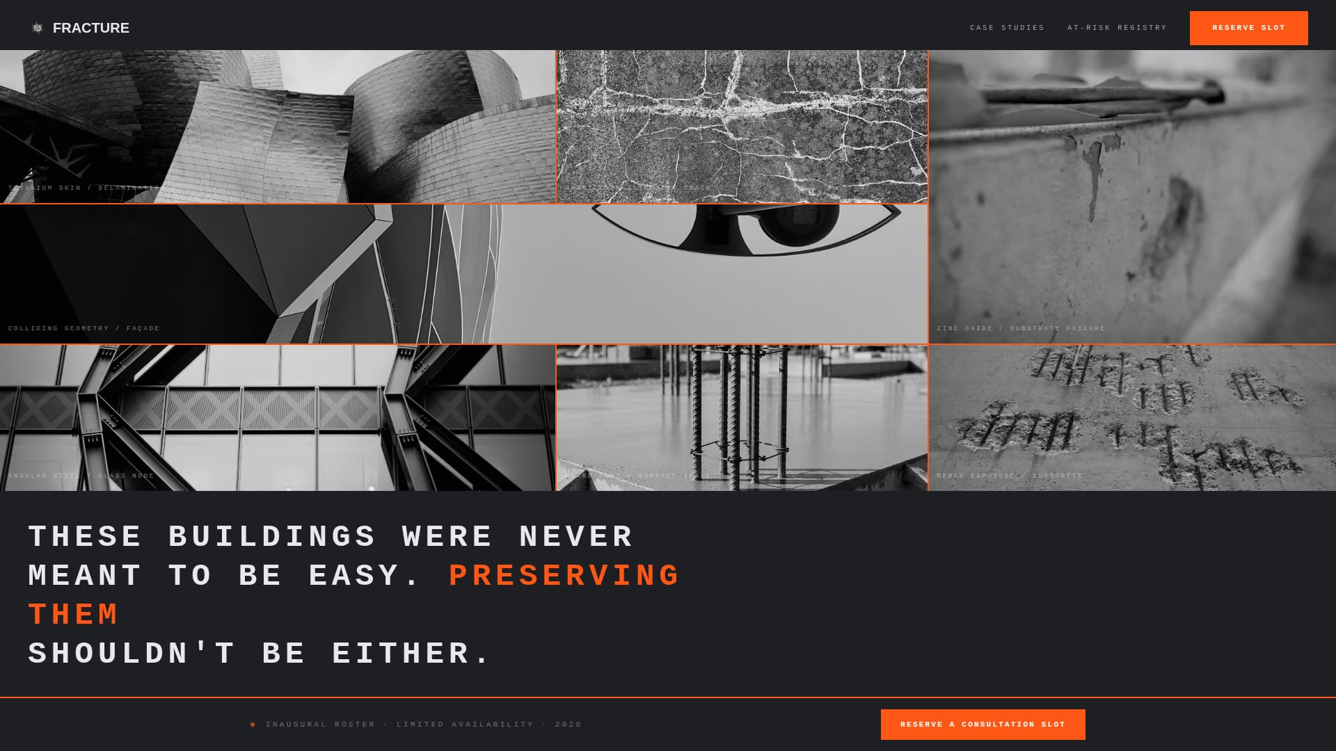 Deconstructivist Architecture Pre-Launch Website Template