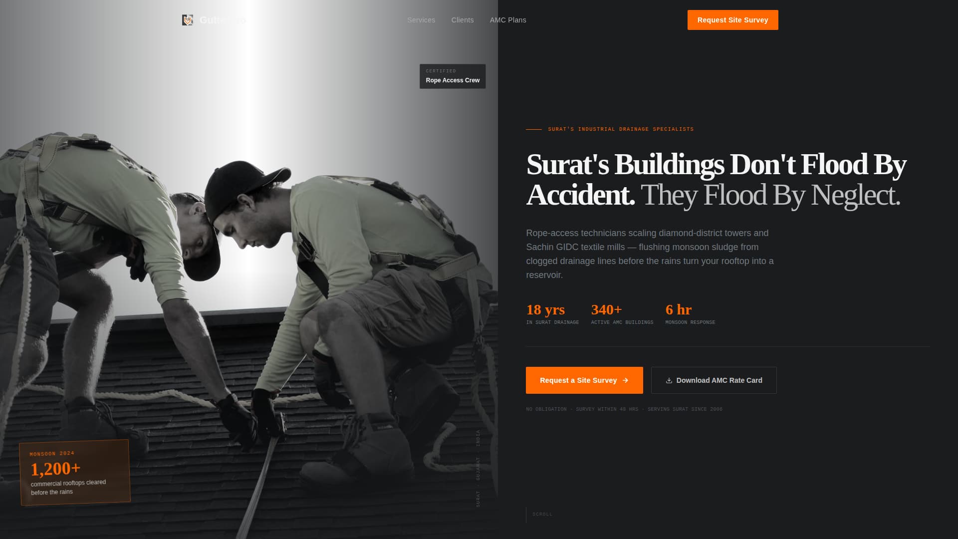 Gutterpro - Industrial Drainage Landing Page Template