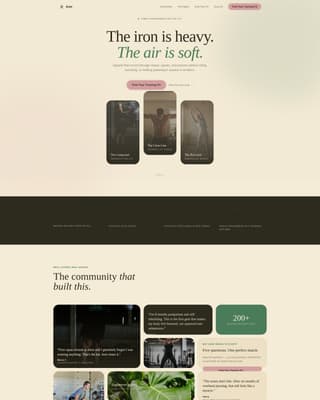 Iron - Empowering Weightlifting Landing Page Template