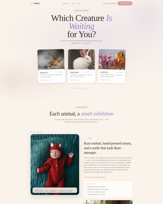 Stitch — Artisan Toy Manufacturing Landing Page Template