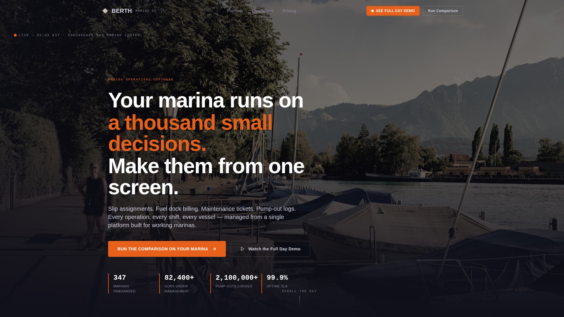 Berth - Powerful Marina Management Landing Page Template