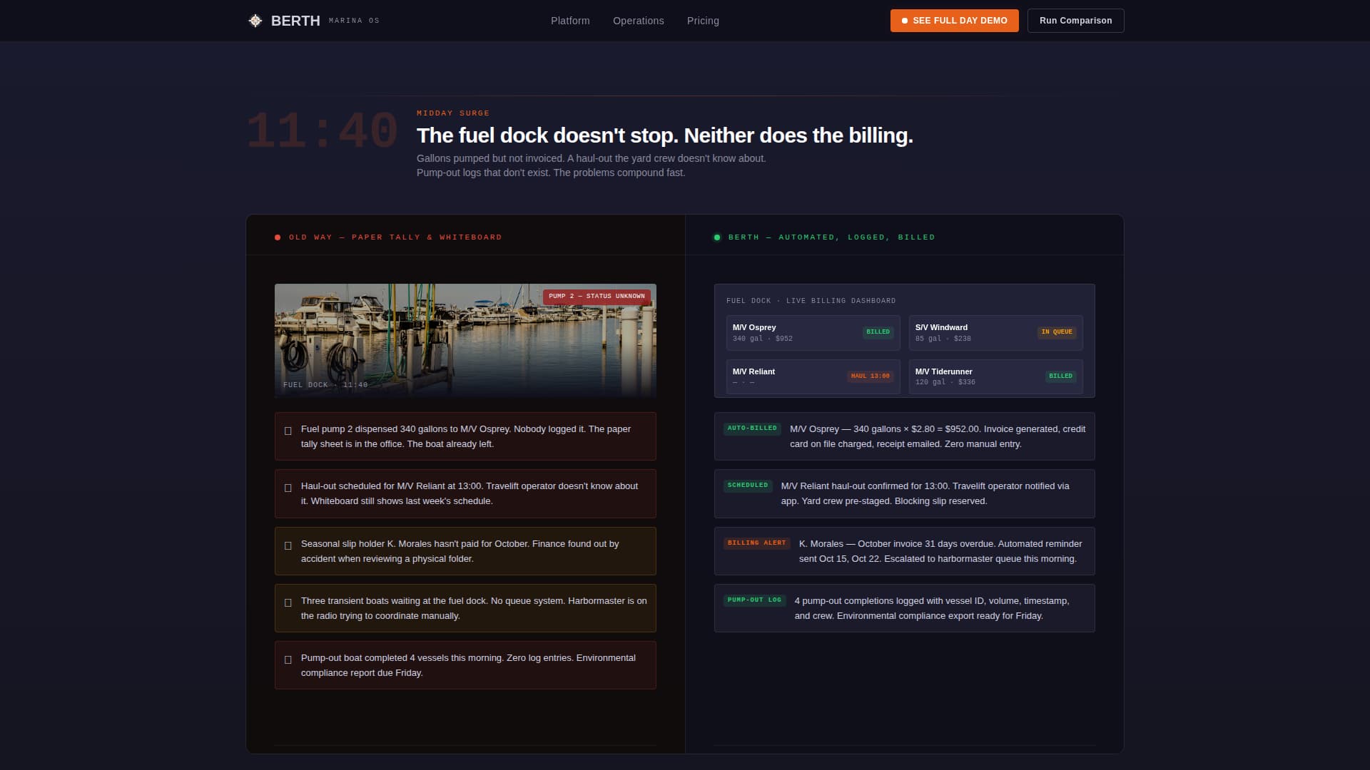 Berth - Powerful Marina Management Landing Page Template