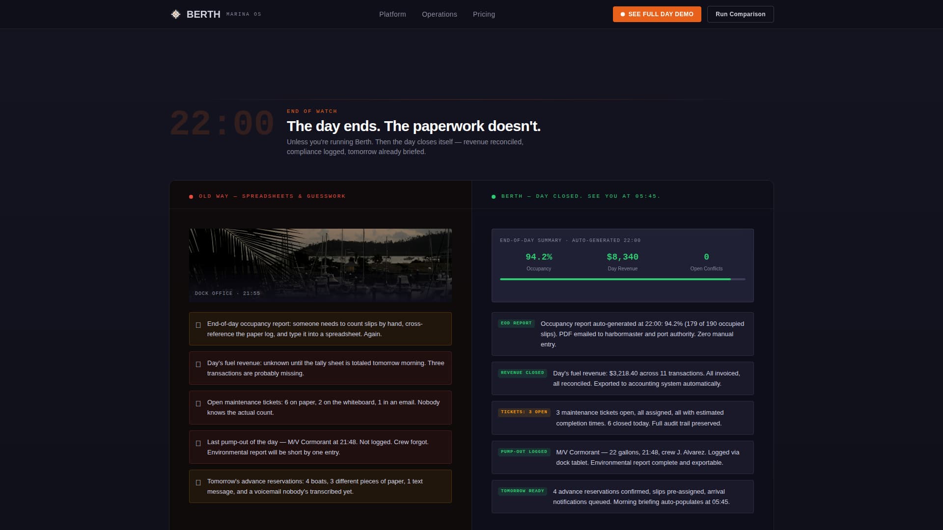 Berth - Powerful Marina Management Landing Page Template
