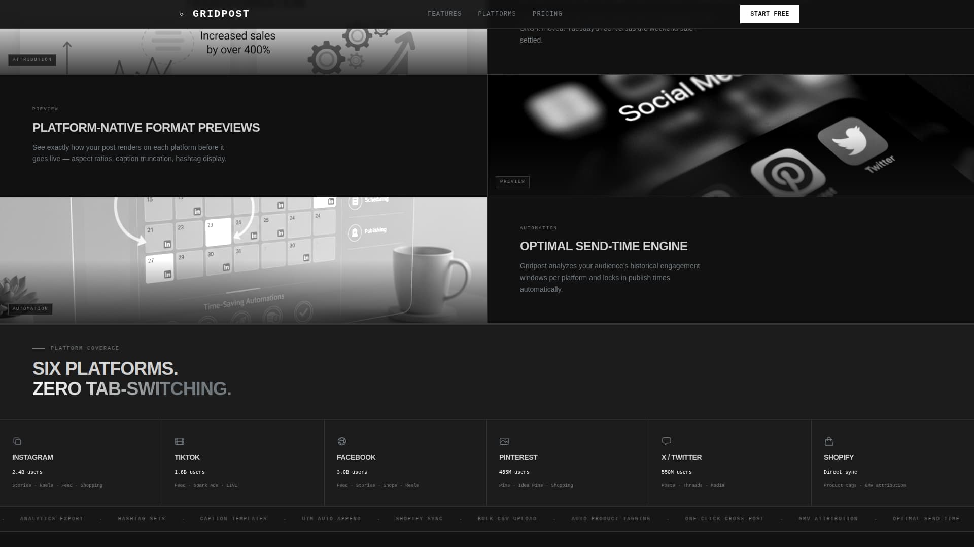 Gridpost — Omnichannel Ecommerce Platform Landing Page Template