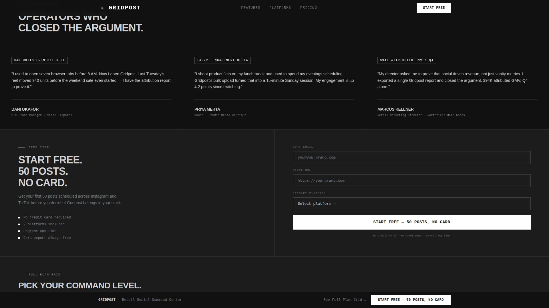 Gridpost — Omnichannel Ecommerce Platform Landing Page Template