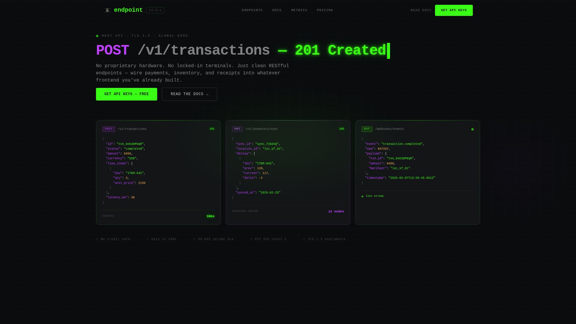 Gateway — Powerful API-First Landing Page Template
