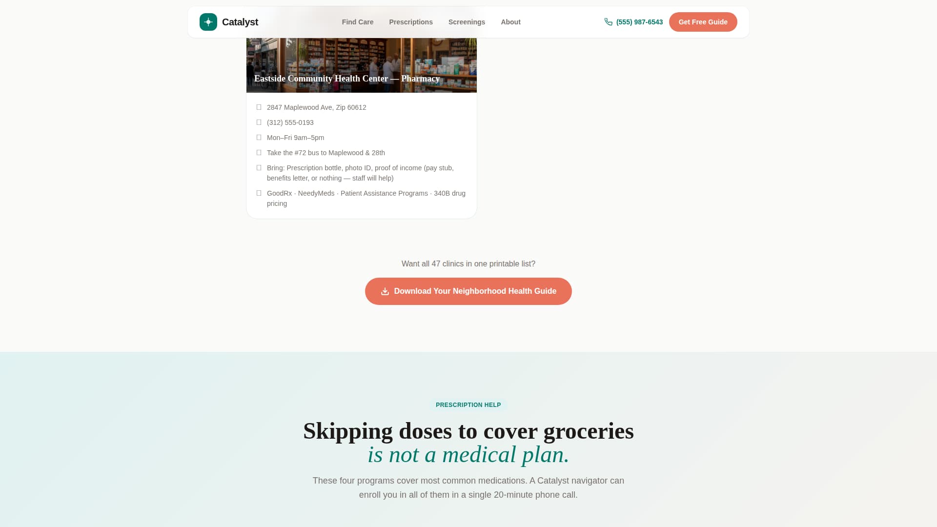 Catalyst - Trusted Healthcareaccess Landing Page Template
