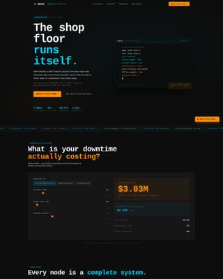 Mesh — Intelligent Manufacturing Execution Landing Page Template