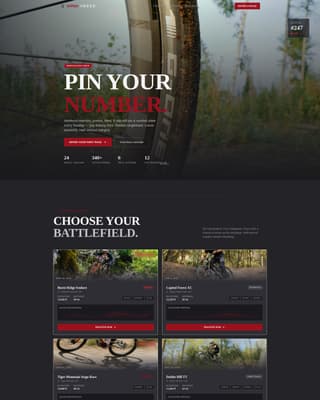 Shred - Competitive Mountain Biking Landing Page Template