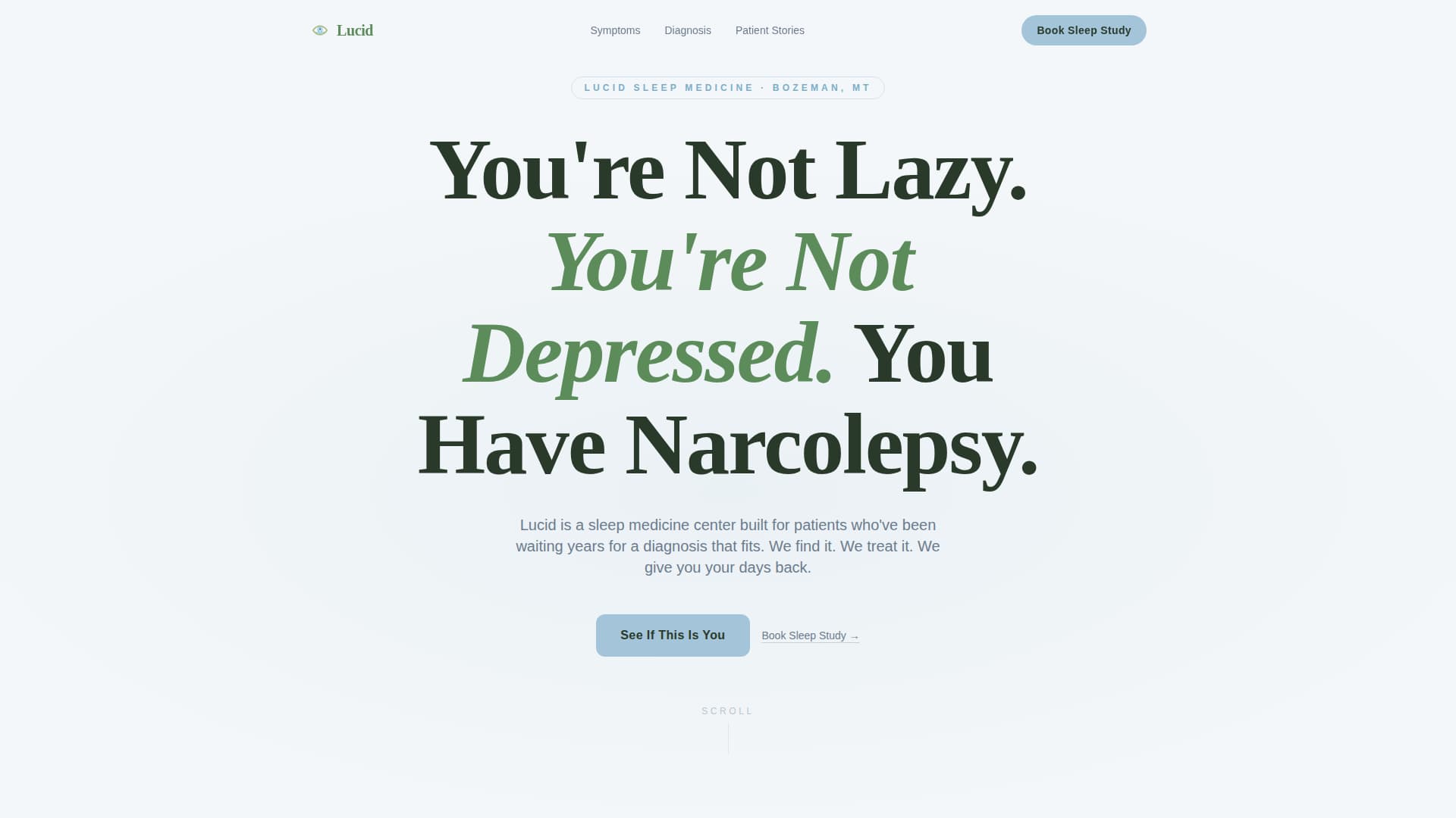 Lucid — Evidence Based Sleep Medicine Landing Page Template