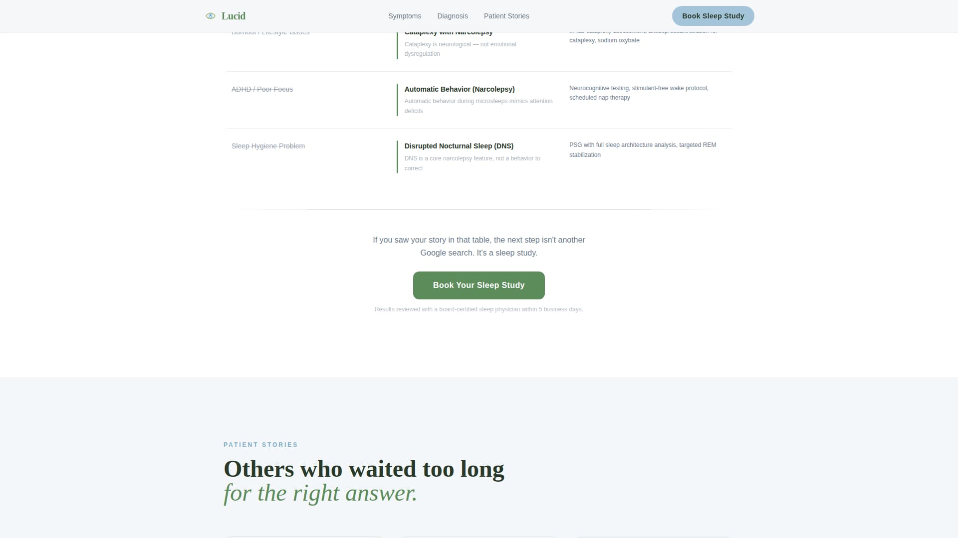 Lucid — Evidence Based Sleep Medicine Landing Page Template