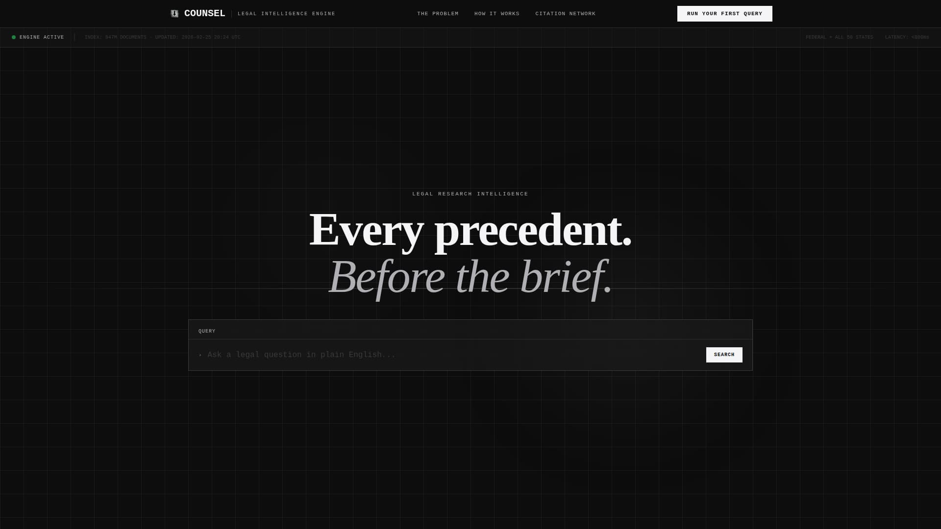 Counsel — Transformative Contract Automation Landing Page Template